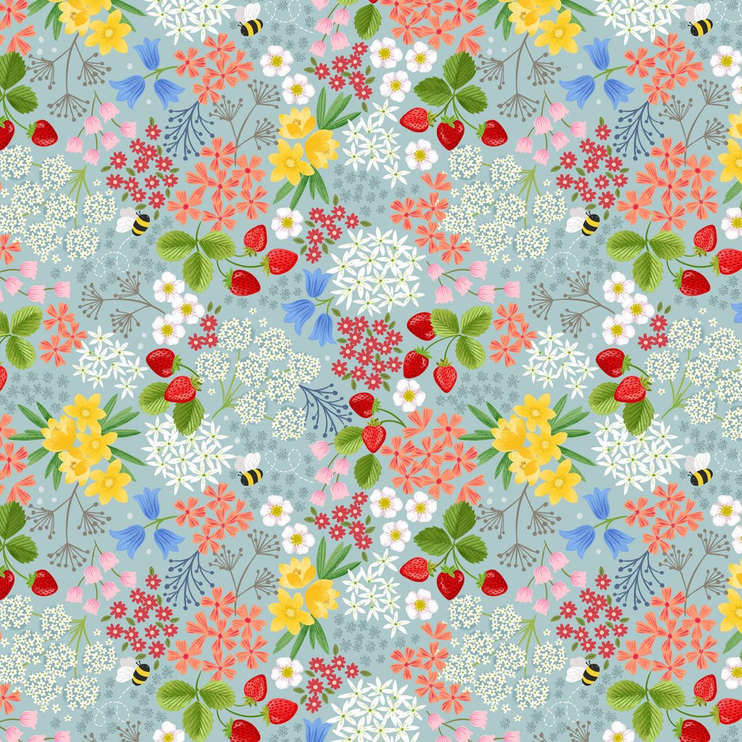 Lewis & Irene - Teddy Bear's Picnic - Strawberry Bee Floral