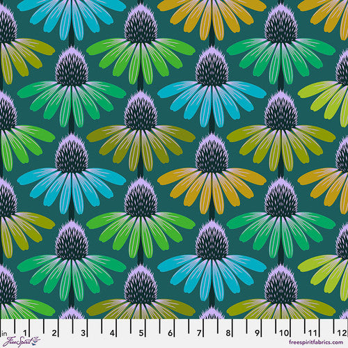 FreeSpirit Fabrics - Anna Maria - Love Always, AM - Echinacea Algae
