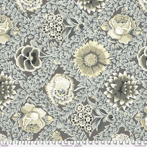 FreeSpirit Fabrics - Kaffe Fassett Collective - Vintage - Flower Lattice - Grey
