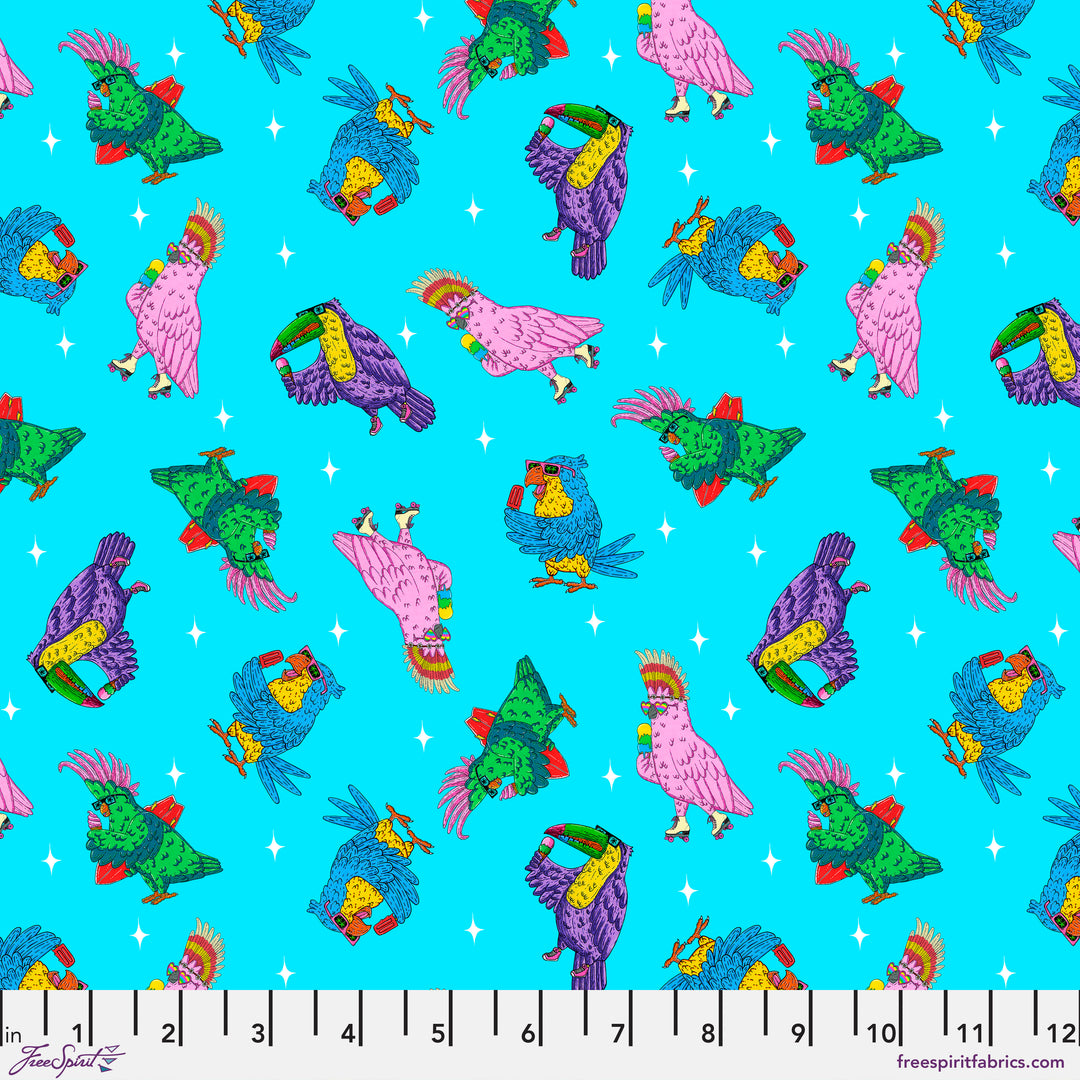 FreeSpirit Fabrics - Mulga - Summer Birds - Sky Birds