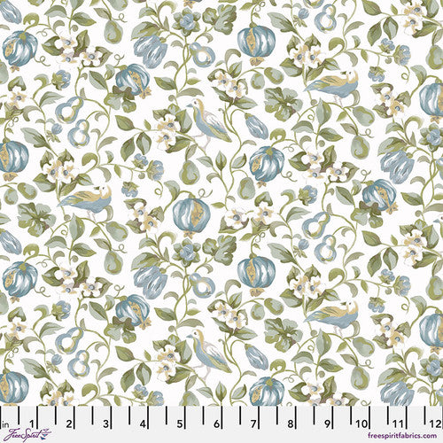 FreeSpirit Fabrics - Sanderson - Southwold Blue - Pear & Pomegranate