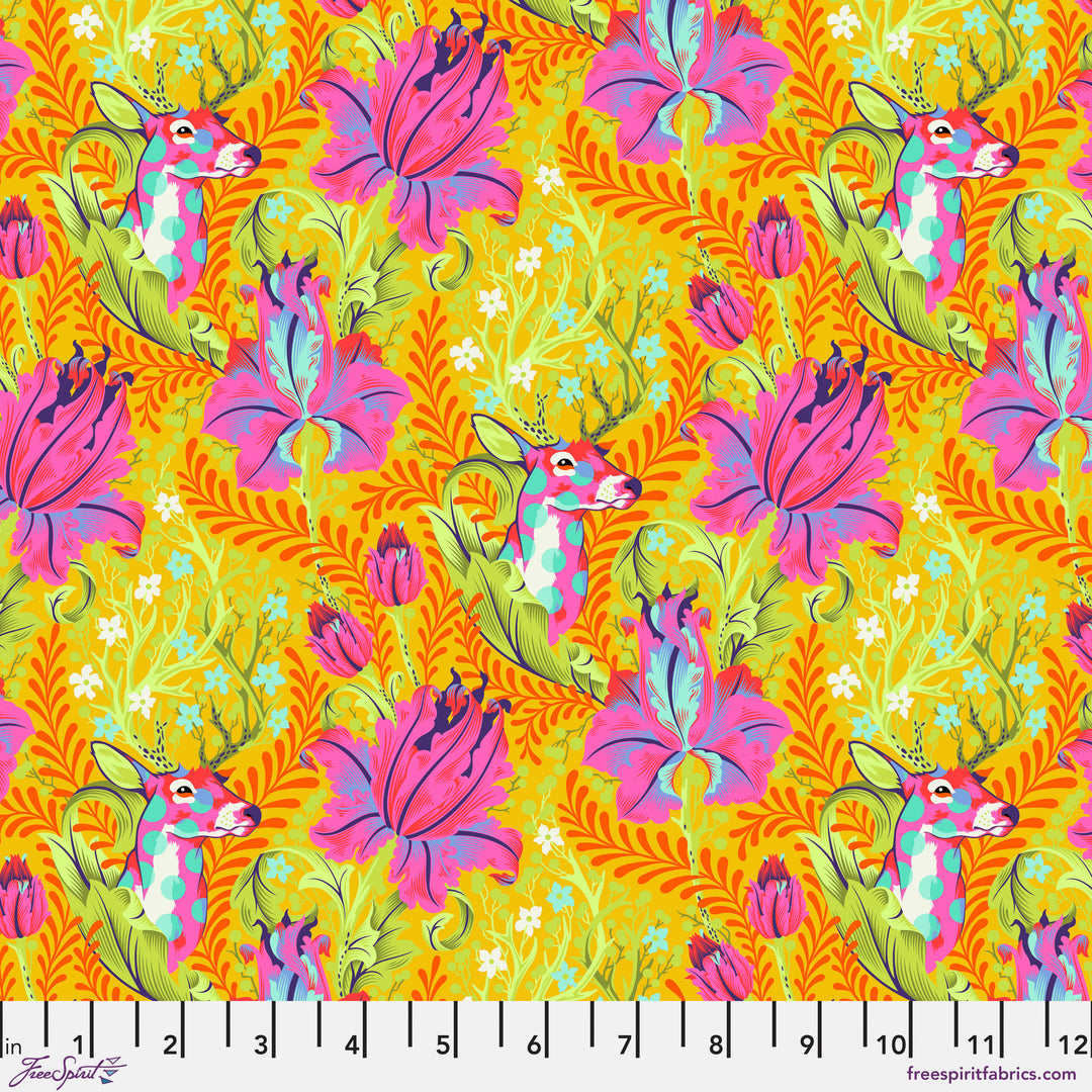 FreeSpirit Fabrics - Tula Pink - Tiny Beast - Deer John - Glow