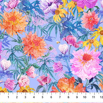 Figo Fabrics - Adriana Picker - Margo - Garden Party - Blue