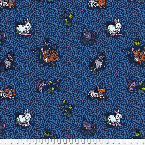 FreeSpirit Fabtics - Woodland Walk - Lucky Animals - Night