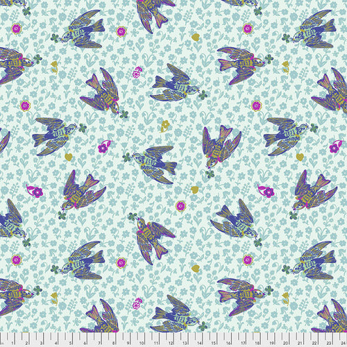 FreeSpirit Fabrics - Woodland Walk - The Swallows - Azure