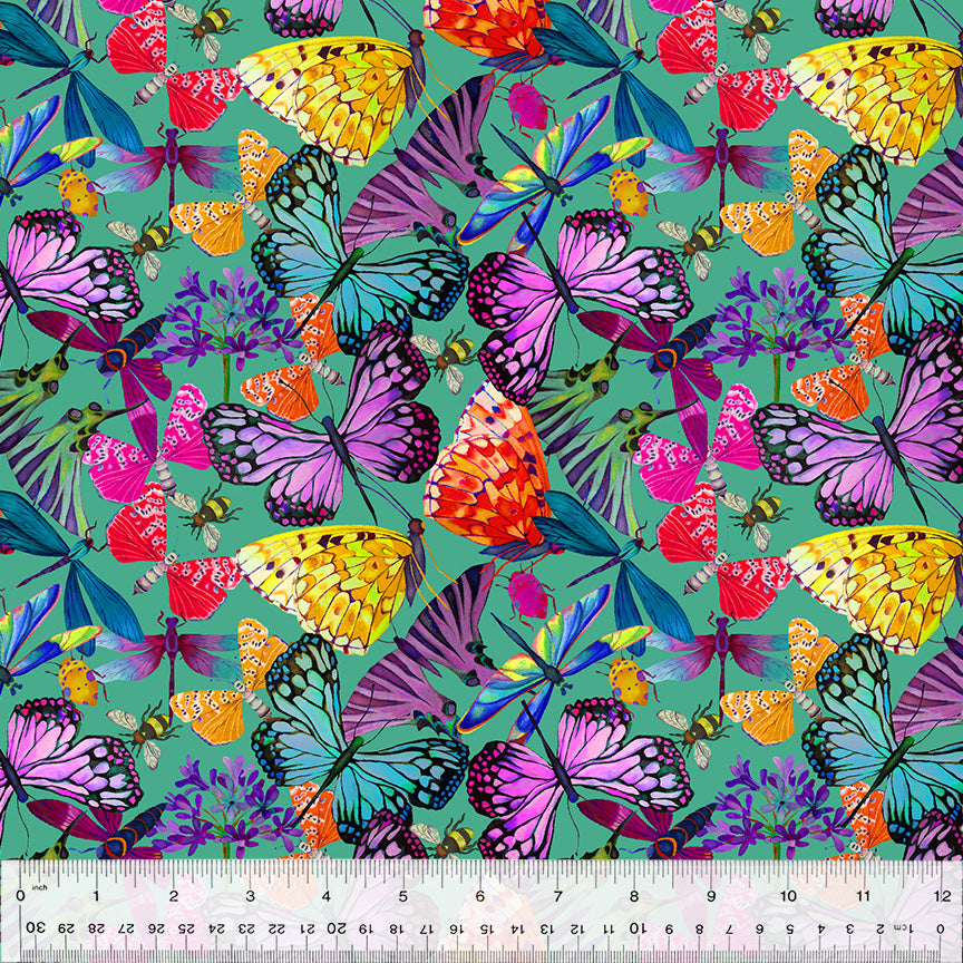 Windham Fabrics - Gardenia - Sally Kelly - 53765D-4 - Butterfly