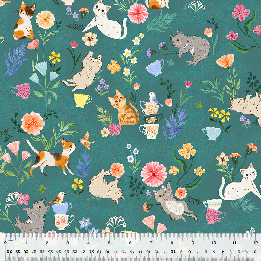 Windham Fabrics - Vivian Yiwing - Cats In The Garden