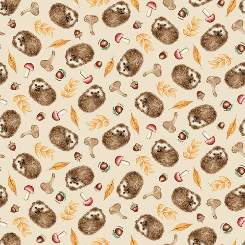 Studio E Fabrics - Foliage & Fur - Hedgehog