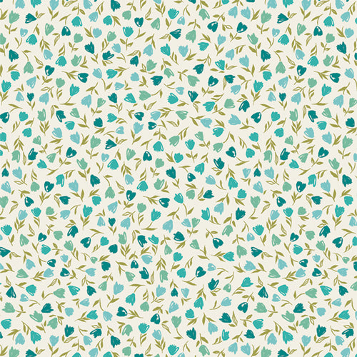 Art Gallery Fabrics - Bloomcore - Floral Frenzy - Lagoon