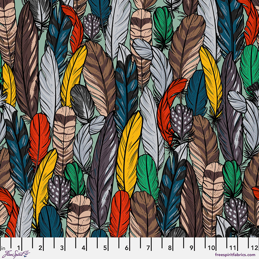 FreeSpirit Fabrics - Rachel Hauer - Birds of a Feather - Packed Feathers