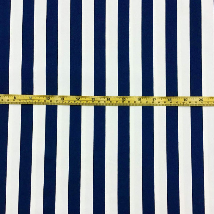Cosmo Textile - Thin Stripe - Blue and White - Japanese Cotton twill