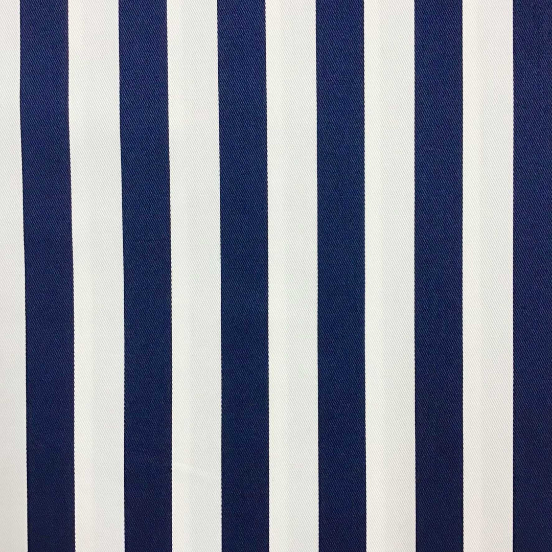 Cosmo Textile - Thin Stripe - Blue and White - Japanese Cotton twill