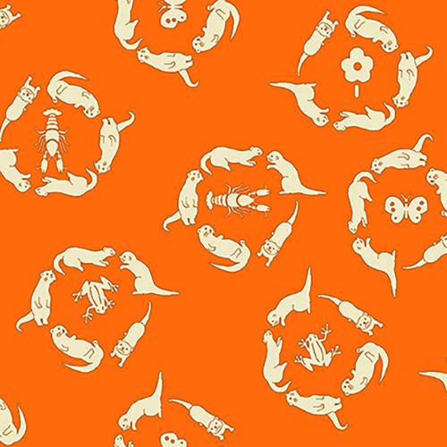 Paintbrush Studio - Otter Romp In Circles - Orange